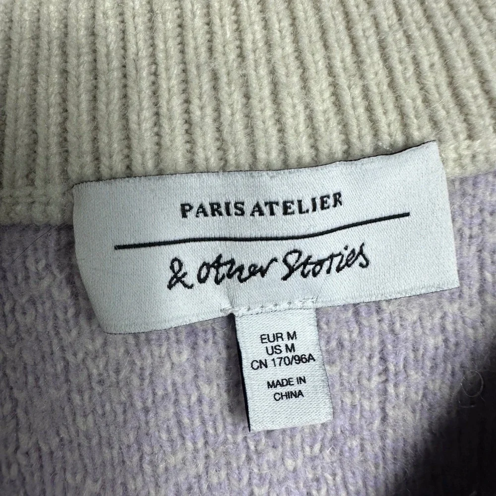 & Other Stories Paris Atelier Sweater M jacquard Wool Alpaca cozy winter luxury